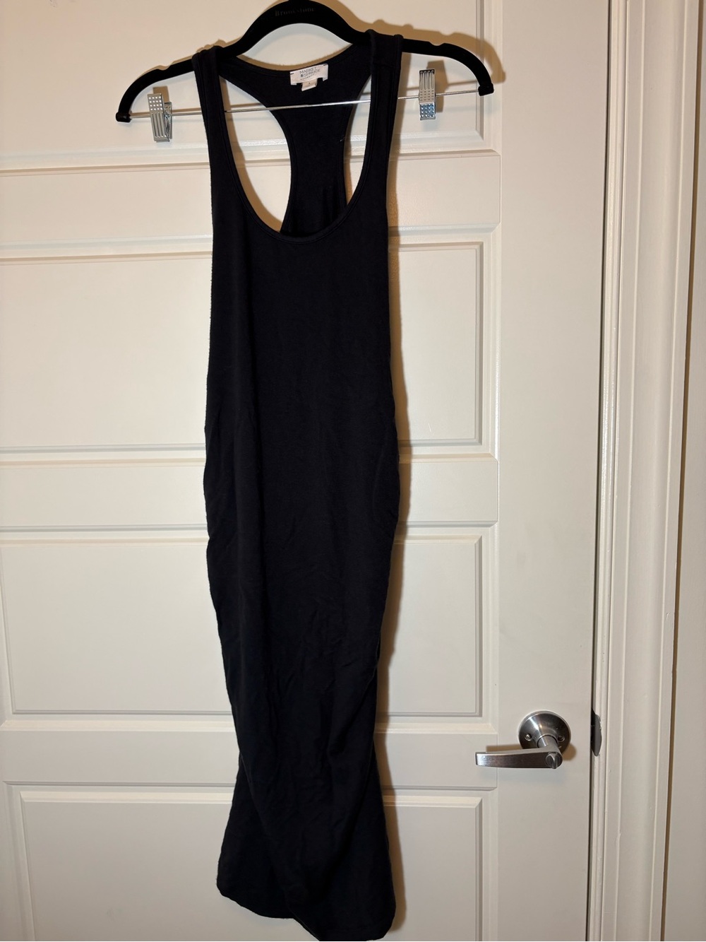 Black Racerback Maternity Dress